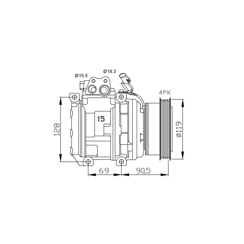 Compresseur, climatisation NRF 32438G