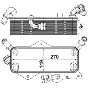 Radiateur d'huile de boîte automatique MAHLE