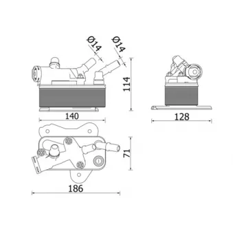 Radiateur d'huile de boîte automatique MAHLE CLC 225 000P