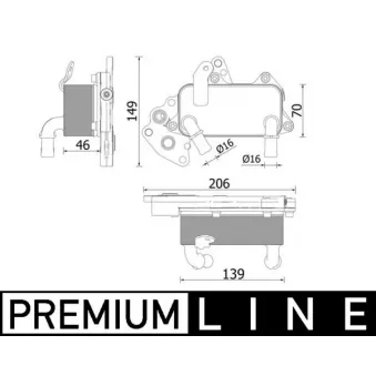 Radiateur d'huile de boîte automatique MAHLE CLC 230 000P