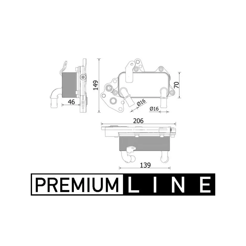 Radiateur d'huile de boîte automatique MAHLE CLC 230 000P