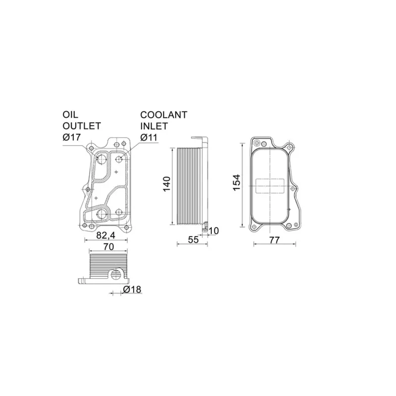 Radiateur d'huile MAHLE CLC 235 000P