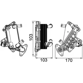 Radiateur d'huile de boîte automatique MAHLE CLC 25 000P