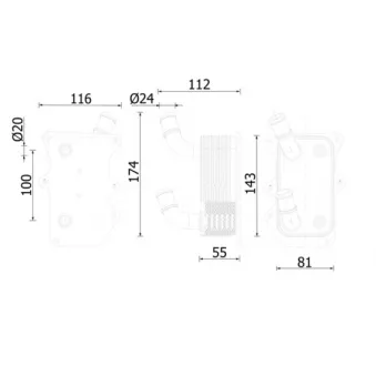 Radiateur d'huile MAHLE CLC 276 000S