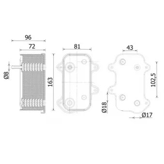 Radiateur d'huile MAHLE CLC 282 000S