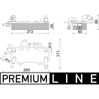 Radiateur d'huile de boîte automatique MAHLE CLC 283 000P