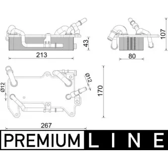 Radiateur d'huile de boîte automatique MAHLE CLC 284 000P