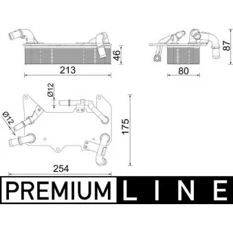 Radiateur d'huile de boîte automatique MAHLE CLC 287 000P