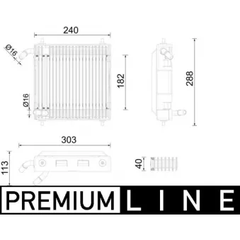 Radiateur d'huile MAHLE CLC 291 000P