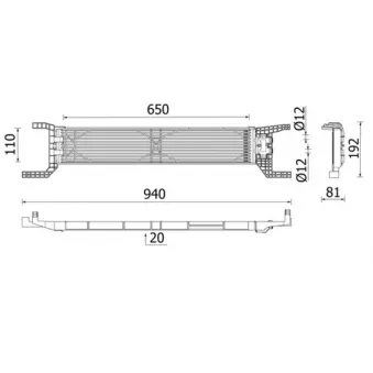 Radiateur d'huile de boîte automatique MAHLE CLC 324 000P