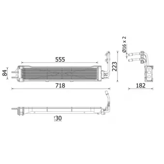Radiateur d'huile de boîte automatique MAHLE CLC 333 000P