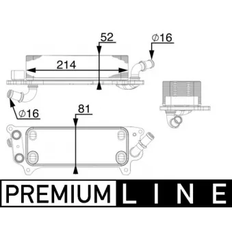 Radiateur d'huile de boîte automatique MAHLE CLC 77 000P