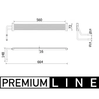 Radiateur d'huile, direction MAHLE CLC 97 000P