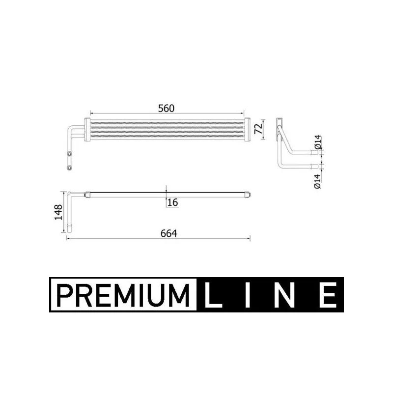 Radiateur d'huile, direction MAHLE CLC 97 000P