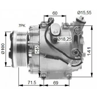 Compresseur, climatisation NRF 32491G