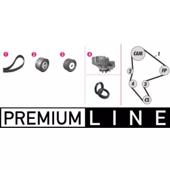 Pompe à eau + kit de courroie de distribution MAHLE CPK 26 000P