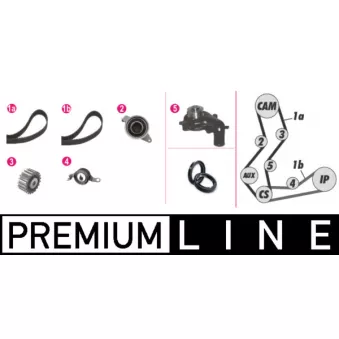 Pompe à eau + kit de courroie de distribution MAHLE CPK 53 000P