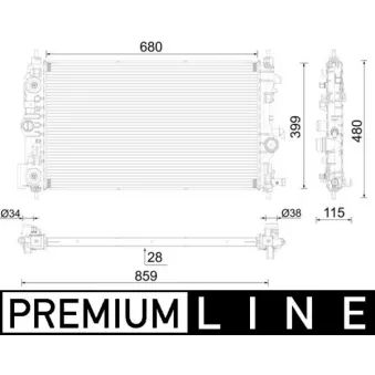 Radiateur, refroidissement du moteur MAHLE CR 1011 000P