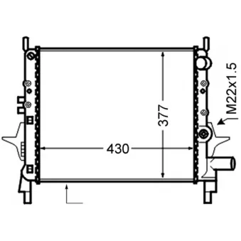 Radiateur, refroidissement du moteur MAHLE CR 1019 000S