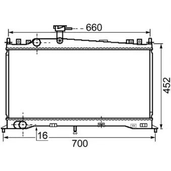 Radiateur, refroidissement du moteur MAHLE CR 1020 000S