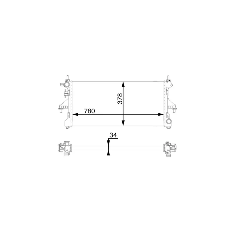 Radiateur, refroidissement du moteur MAHLE CR 1034 000S