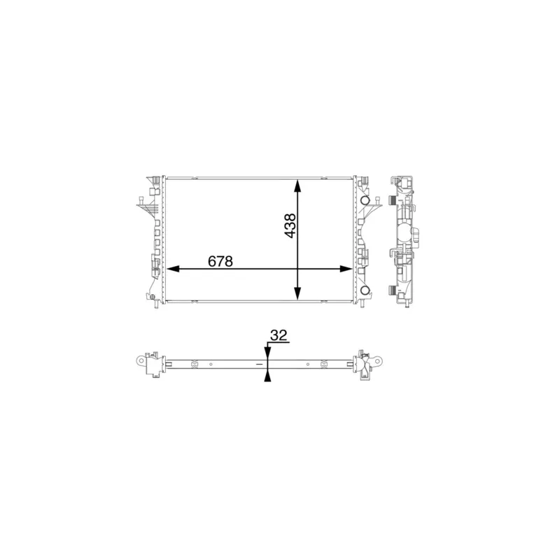 Radiateur, refroidissement du moteur MAHLE CR 1061 000S