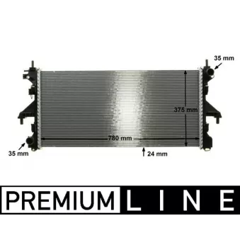 Radiateur, refroidissement du moteur MAHLE CR 1068 000P