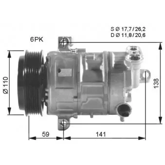 Compresseur, climatisation NRF 32544G