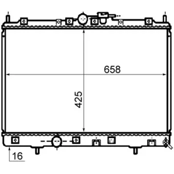 Radiateur, refroidissement du moteur MAHLE CR 1073 000S
