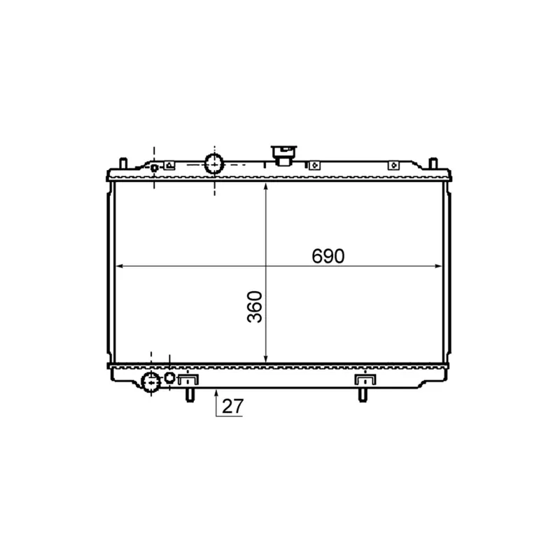Radiateur, refroidissement du moteur MAHLE CR 1077 000S