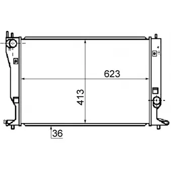 Radiateur, refroidissement du moteur MAHLE CR 1081 000S
