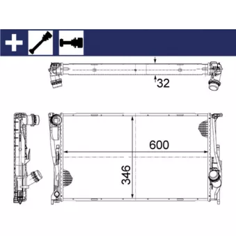 Radiateur, refroidissement du moteur MAHLE CR 1083 000S
