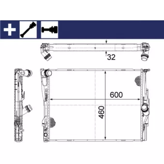 Radiateur, refroidissement du moteur MAHLE CR 1087 000S