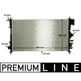 Radiateur, refroidissement du moteur MAHLE CR 1097 000P