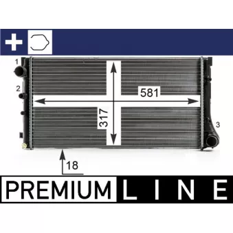 Radiateur, refroidissement du moteur MAHLE CR 11 000P