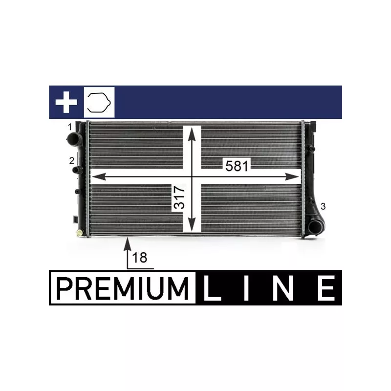 Radiateur, refroidissement du moteur MAHLE CR 11 000P