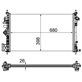 Radiateur, refroidissement du moteur MAHLE CR 1100 000P