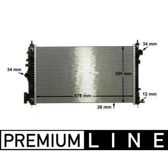 Radiateur, refroidissement du moteur MAHLE CR 1101 000P