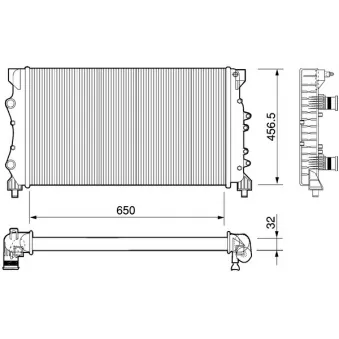 Radiateur, refroidissement du moteur MAHLE CR 1110 000P