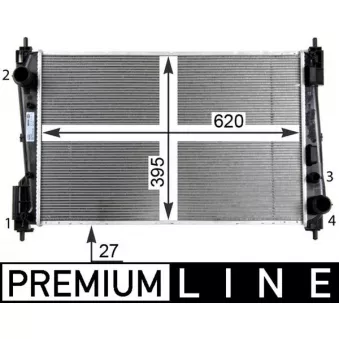 Radiateur, refroidissement du moteur MAHLE CR 1111 000P