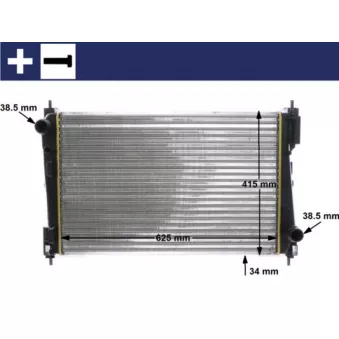 Radiateur, refroidissement du moteur MAHLE CR 1111 000S
