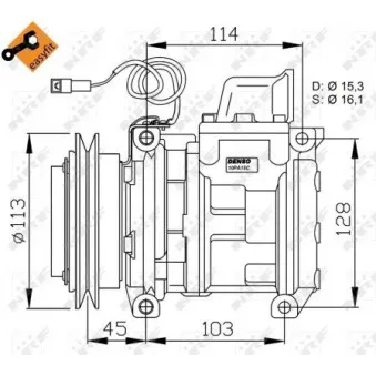 Compresseur, climatisation NRF 32566G