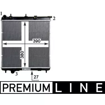 Radiateur, refroidissement du moteur MAHLE CR 1113 000P