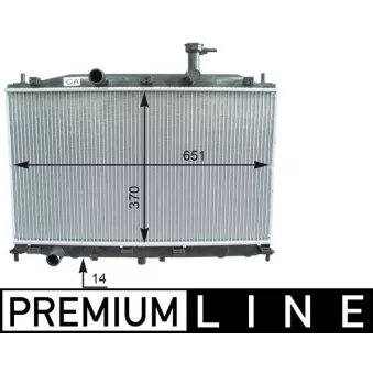 Radiateur, refroidissement du moteur MAHLE CR 1119 000P