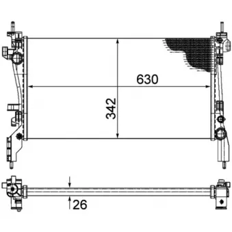 Radiateur, refroidissement du moteur MAHLE CR 1120 000P