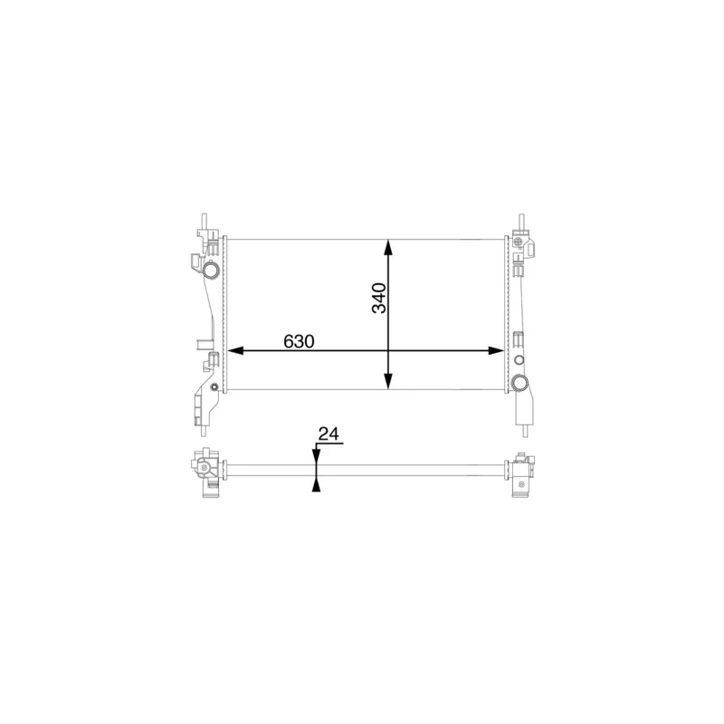 Radiateur, refroidissement du moteur MAHLE CR 1122 000S