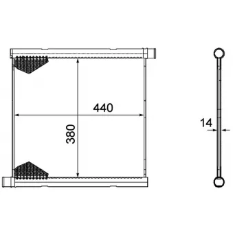 Radiateur, refroidissement du moteur MAHLE CR 1124 000P