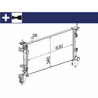 Radiateur, refroidissement du moteur MAHLE CR 1130 000S