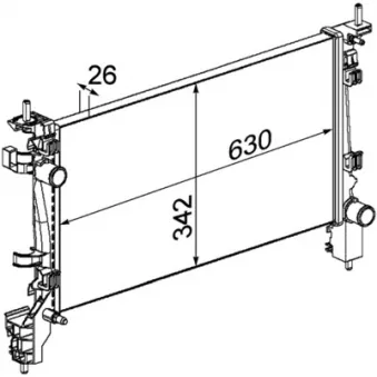 Radiateur, refroidissement du moteur MAHLE CR 1131 000P