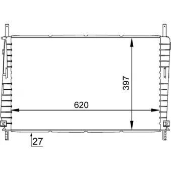 Radiateur, refroidissement du moteur MAHLE CR 1141 000S